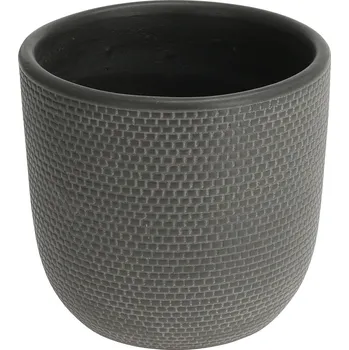 Květináč Obal Na Květináč 17 x 14,5 cm keramika šedá