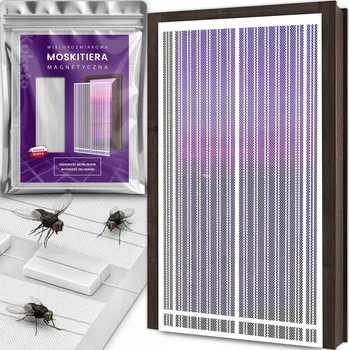 Síť proti hmyzu Magnetické sítě proti hmyzu Kuketo na dveře a okna, bílá, 80/90/100 x 210/220 cm