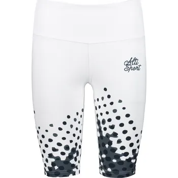 Dámské kalhoty Dámské legíny nad kolena premium ALTISPORT VOJ/ALW109LEG02 BÍLOČERNÁ S