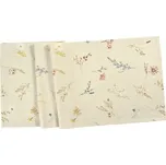 Běhoun na stůl Flam krémový s květy 50x140cm, Sander