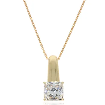 Řetízek Zlatnictví Helios Náhrdelníček s velkým zirkonem