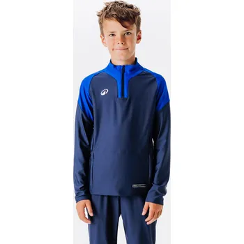 Dámská mikina KIPSTA Dětská fotbalová mikina se zipem u krku Viralto Club 14 LET MODRÁ