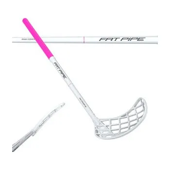 Florbalová hůl Fat Pipe RC 29 RACING SERIES SILK WHITE Florbalová hůl bílá / růžová, Pravá (pravá ruka dole), 104cm (=114cm)