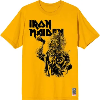 Iron Maiden Est. 1975 Eddie Axe Graphic Yellow 2XL Tričko