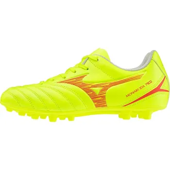 Kopačky Mizuno MONARCIDA NEO III SELECT Jr AG Safety Yellow / Fiery Coral 2 Velikost: 36