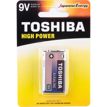 Článková baterie Baterie TOSHIBA 9V 6LR61GCP BP-1 Alkaline