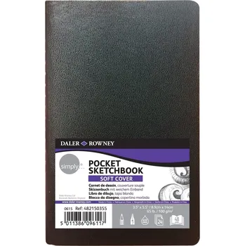 Daler Rowney Simply Sketchbook Simply Skicář 24 8,9 x 14 cm 100 g Black