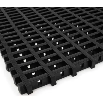 Rohožka Černá olejivzdorná protiskluzová průmyslová univerzální rohož - 500 x 60 x 1,2 cm