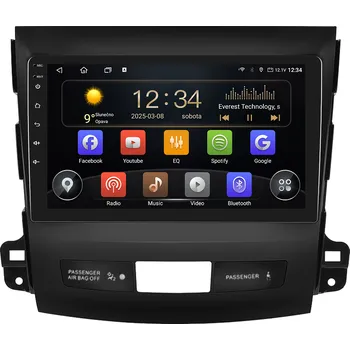 Autorádio B298 Isudar 2DIN autorádio T72-IEV50 Android, Mitsubishi Outlander II / Citroen C-Crosser / Peugeot 4007