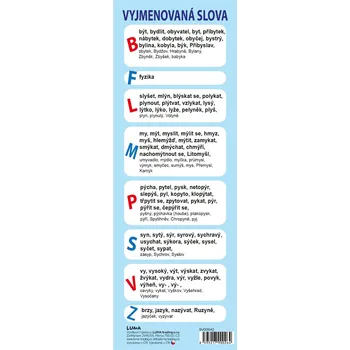 Blug Vyjmenovaná slova, záložka