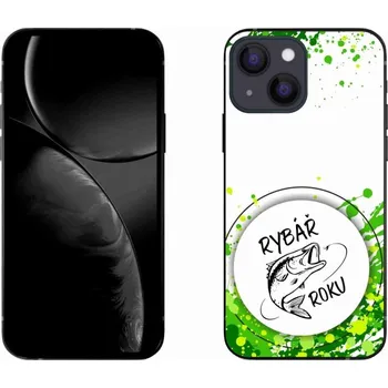 Pouzdro na mobilní telefon Gelový kryt mmCase na iPhone 13 mini 5.4 - rybář roku bílé pozadí