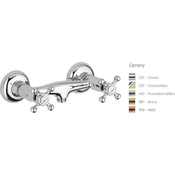 Vodovodní baterie Paffoni BELINDA sprchová baterie bez sprchového kompletu Barva: Chrom a zlatá povrchová úprava FBLV168CO