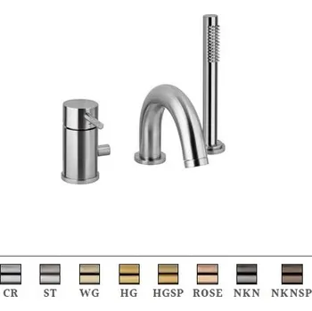 Vodovodní baterie Paffoni LIGHT vanová stojánková baterie Barva: Ocelový vzhled LIG047ST