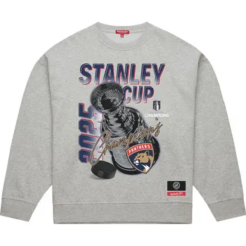 Dámská mikina Fanatics Dámská mikina Florida Panthers NHL 2025 Stanley Cup Champions Pullover Sweatshirt - Heather Gray Velikost: L