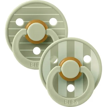 dudlíky BIBS STUDIO Colour Pin dudlík z přírodního kaučuku 2ks Sage Mix vel. 2 (6-18m.)