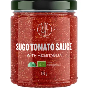 Omáčka BrainMax Pure BrainMax Pure® Sugo, BIO, 180 g Rajčová omáčka s bazalkou, extra panenským olivovým olejem a olivami / *CZ-BIO-001 certifikát