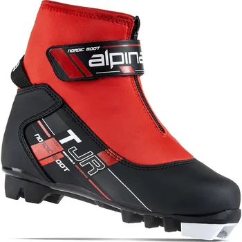 Běžkařské boty ALPINA T JR, black/red, NNN, dětské boty na běžky Velikost obuvi: 32 EU