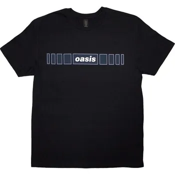 Pánské tričko Oasis Tričko Horizontal Bars Logo Unisex Black XL
