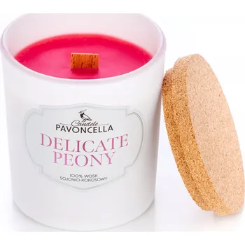 Svíčka Sójová svíčka Delicate Peony bílá 135g