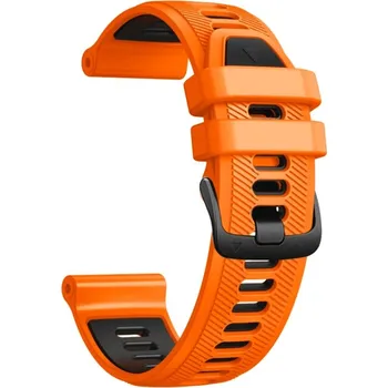Příslušenství k chytrým hodinkám VSECHNONAMOBIL 112656 SPORTY Vyměnitelný silikonový řemínek Garmin Forerunner 965 oranžový