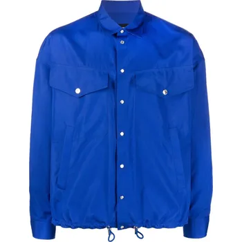 Pánská košile DSQUARED2 Drawstring Hem Blue košilová bunda XXL Tmavě modrá