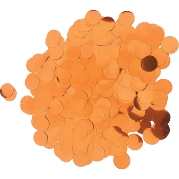 Konfeta Metalické konfety oranžové