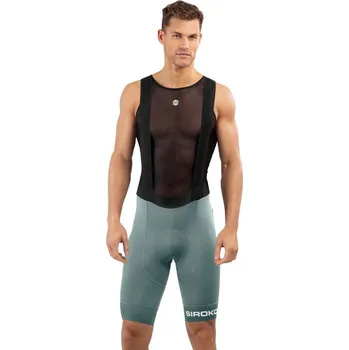 Cyklistické kalhoty SIROKO Pánské cyklistické kraťasy BX Oberwald Vojenská Zelená 2XL ZELENÁ|ČERNÁ