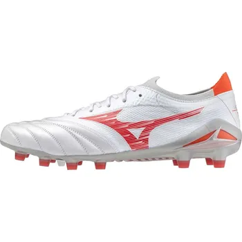 Kopačky Mizuno MORELIA NEO IV ? ELITE MD White / Radiant Red / Hot Coral Velikost: 47