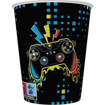 Papírový ubrousek Paper Design Kelímek papírový 250ml 8ks Daisy, Play Joystick Pa