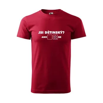 Pánská móda Tričko s potiskem Jsi dětinský?: červené 3XL