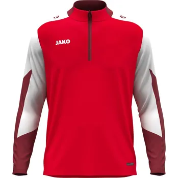 Pánská mikina Mikina s krátkým zipem JAKO DYNAMIC červená Velikost: 3XL