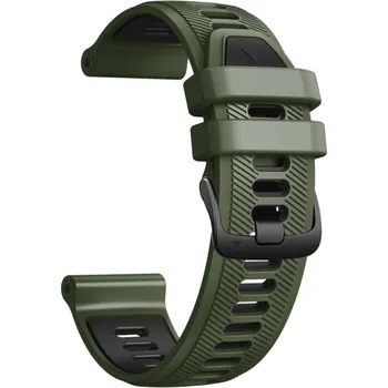 Příslušenství k chytrým hodinkám VSECHNONAMOBIL 112658 SPORTY Vyměnitelný silikonový řemínek Garmin Forerunner 965 zelený