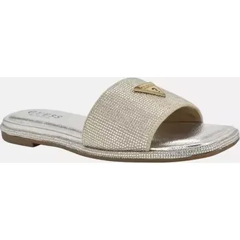 Dámské žabky GUESS dámské pantofle Tahleas stříbrné 37,5