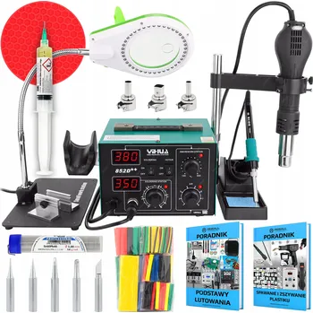 Páječka SADA HORKOVZDUŠNÁ PÁJECÍ STANICE 2v1 YIHUA 852D++ SVAŘOVNA PLASTŮ Lv2