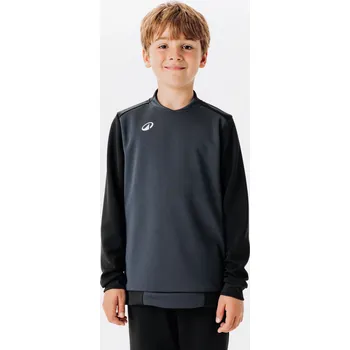 Dámská mikina KIPSTA Fotbalová mikina Essential Club černo-šedá 4-5 LET ČERNÁ|ŠEDÁ