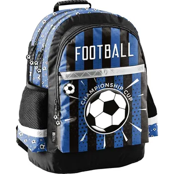 Školní batoh PASO Školní batoh Football modrý/černý velký
