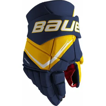 Chránič rukou Rukavice Bauer Vapor Fly40 S25 INT, tmavě modrá-žlutá, Intermediate, 12" Bauer