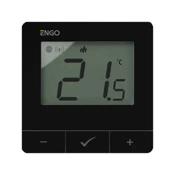 Centrální jednotka pro chytrou domácnost ENGO Controls Chytrý termostat E25-24B, RF, 24V, ENGO Smart, TUYA, černá
