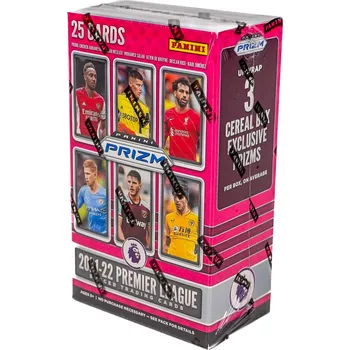Sběratelská karetní hra Panini Prizm Premier League EPL Soccer Cereal Box
