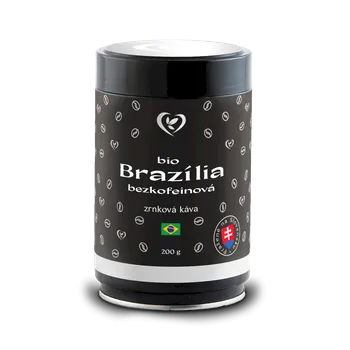 Káva Bio zrnková káva Brazílie bez kofeinu 200g