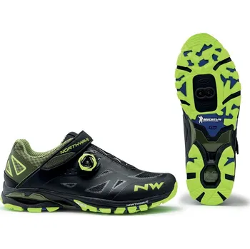 Pánské cyklistické tretry Northwave Spider Plus 2 Black/Yel.Fluo velikost bot (eu): 41