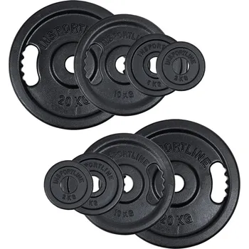 inSPORTline Sada 2x4ks olympijských kotoučů Castblack 2x 2-20 kg