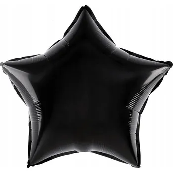 Balónek Fóliový balónek ve tvaru hvězdy, černý, 45 cm