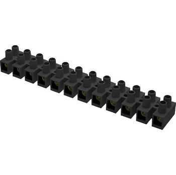 Přístrojová svorkovnice s mosazným pouzdrem Elcon 1-6 mm2 - černá (PS4)