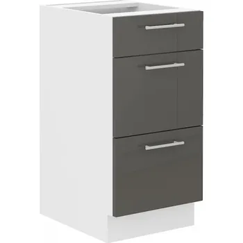 Stolarz-Lempert Kuchyňská skříňka Lara Grey - dolní 40 D 3S šuplíková QUADRO