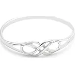 Prsten z bílého zlata, jemný propletená ozdoba 0,66g