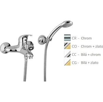 Vodovodní baterie Paffoni NETTUNO DUE vanová baterie vč. sprch. kompletu Barva: Chrom ND026CR