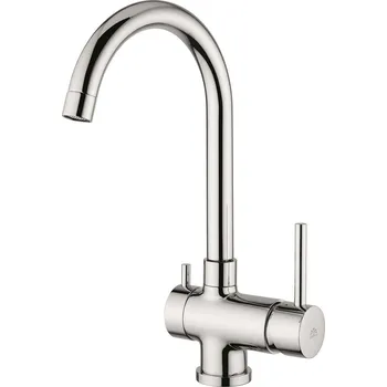 Vodovodní baterie Paffoni STICK dřezová stojánková baterie Barva: Ocelový vzhled SK184ST