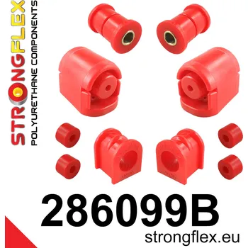 Silentblok nápravy 286099B: Strongflex Sada polyuretanových silentbloků předního zavěšení 24mm