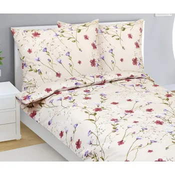 Povlečení Bellatex Povlečení bavlněné Fialová,Béžová,Bílá